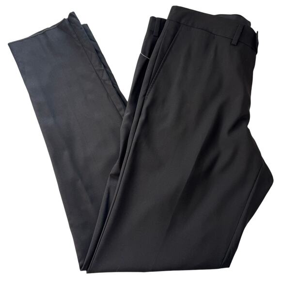 TED BAKER LONDON Men's Black Jay CT 100% Wool Flat Front Dress Pants Size 35 S - Picture 2 of 6